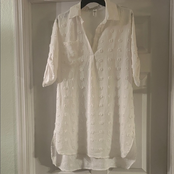 B Tops - Elegant White Midi Dress